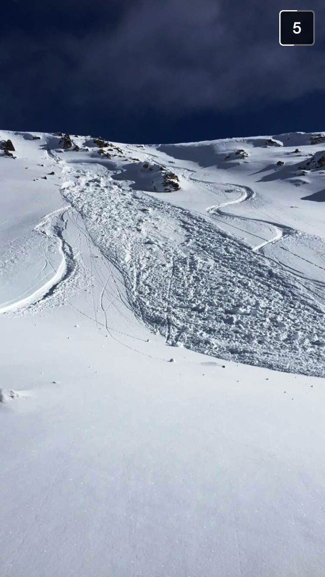 Avalanche in backcountry above Gardiner Avalanche in backcountry above Gardiner